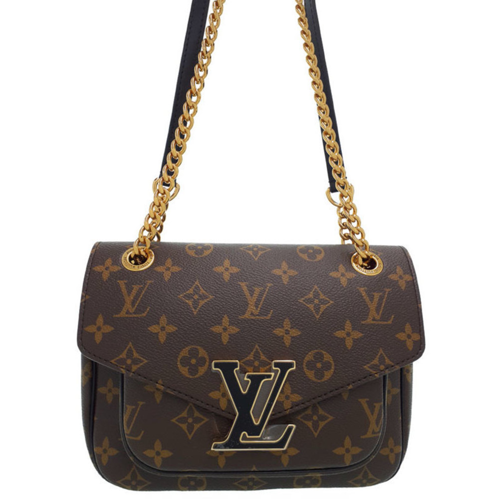 Louis Vuitton Monogram Passy Chain Shoulder Bag Bordeaux
